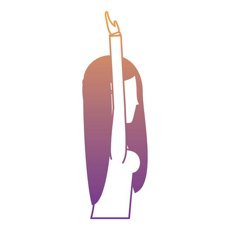 Avatar businesswoman with long hair over white background, colorful design. vector illustrationのイラスト素材