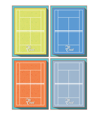 courts of tennis sport vector illustration designのイラスト素材