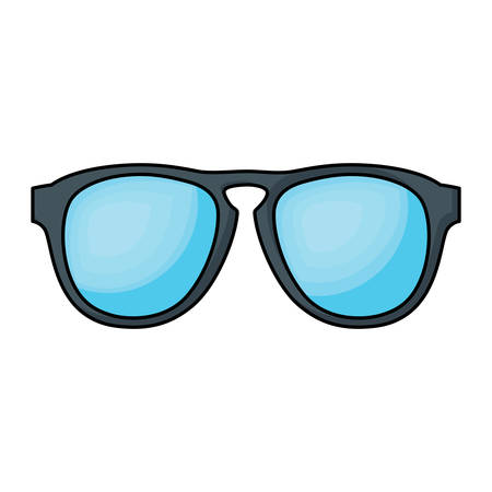 glasses icon over white background, vector illustrationのイラスト素材