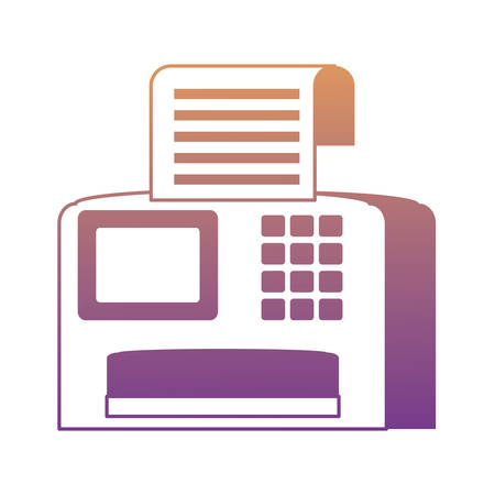 printer icon over white background, vector illustrationのイラスト素材