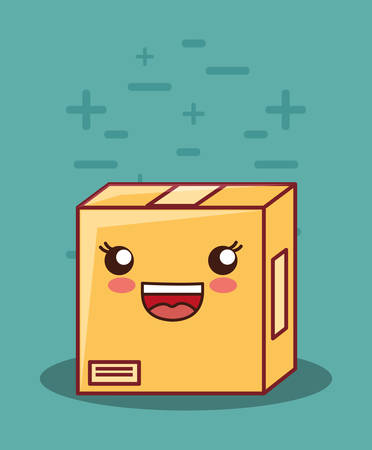 box over blue background, colorful design. vector illustrationのイラスト素材