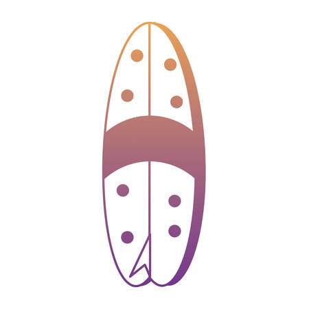 surfboard with dots over white background, colorful design. vector illustrationのイラスト素材