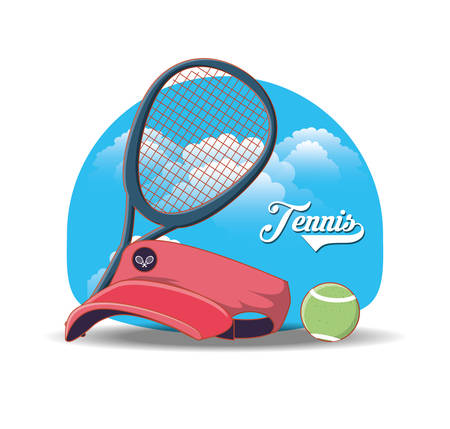 tennis sport cap icons vector illustration designのイラスト素材