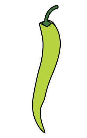 jalapeÃ±o pepper icon over white background, colorful design. vector illustrationのイラスト素材