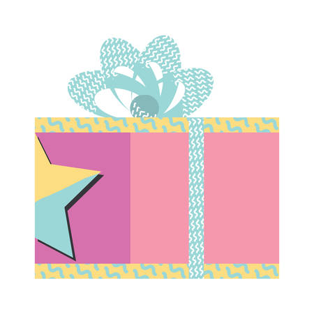 Gift box icon over white background, colorful design. Vector illustrationのイラスト素材