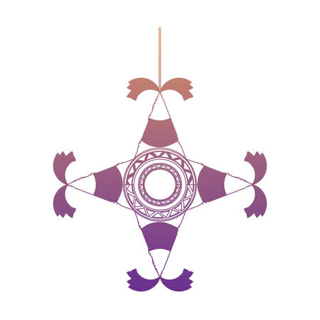 mexican piÃ±ata icon over white background, colorful design. vector illustrationのイラスト素材