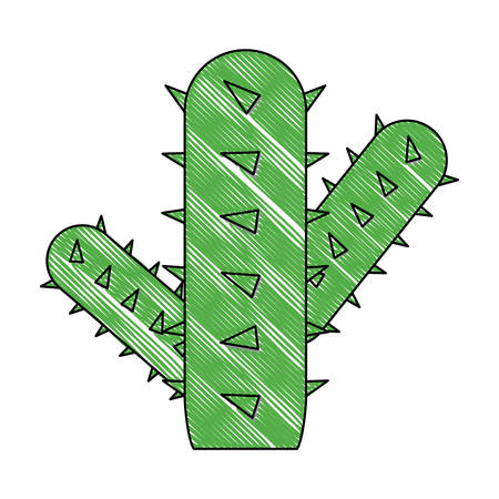 cactus icon over white background, colorful design. vector illustrationのイラスト素材