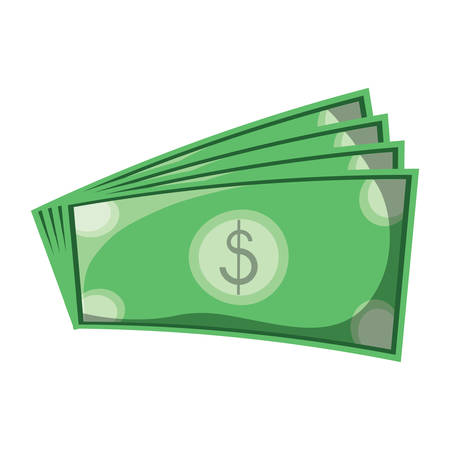 money bills icon over white background, colorful design. vector illustrationのイラスト素材