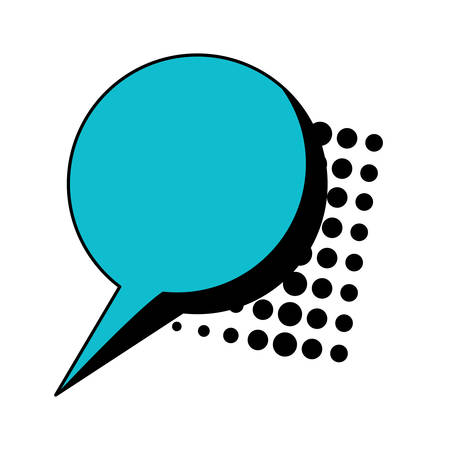 speech bubble icon over white background, pop art style, vector illustrationのイラスト素材