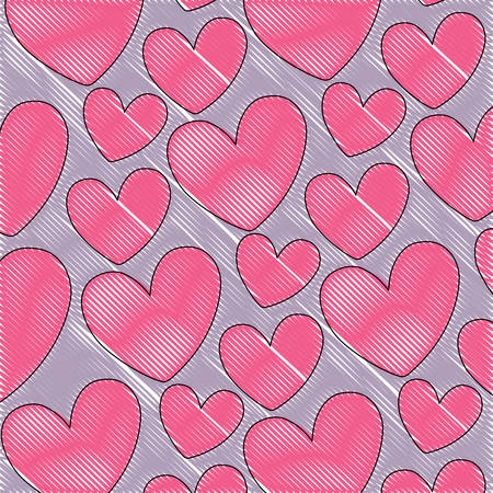 hearts background, colorful design. vector illustrationのイラスト素材