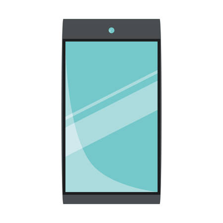smartphone device icon over white background, colorful design. vector illustrationのイラスト素材