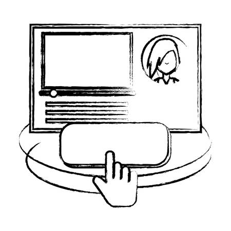 web profile icon over white background, vector illustrationのイラスト素材