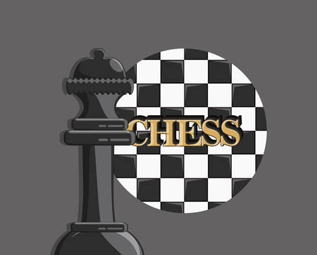 chess game design with queen piece icon, colorful design. vector illustrationのイラスト素材