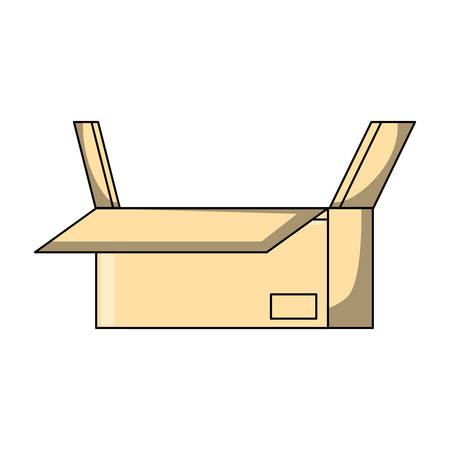 carton box icon over white background, colorful design. vector illustrationのイラスト素材