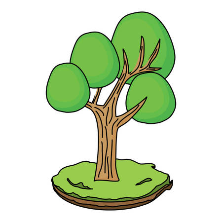 tree icon over white background, colorful design. vector illustrationのイラスト素材