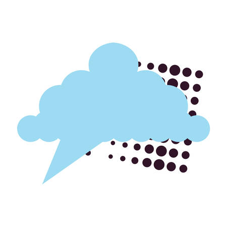 Speech cloud icon over white background, colorful design vector illustration.のイラスト素材