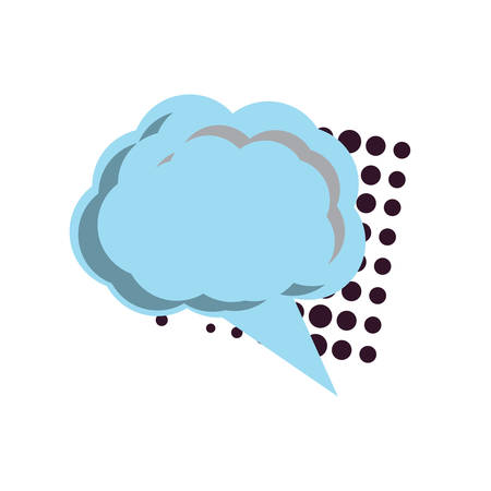 Speech cloud icon over white background, colorful design vector illustration.のイラスト素材
