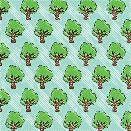 Trees background, colorful design. vector illustrationのイラスト素材