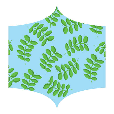 arabic frame with leaves pattern over white background, colorful design. vector illustrationのイラスト素材