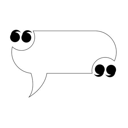 speech bubble with quotation marks over white background, vector illustrationのイラスト素材