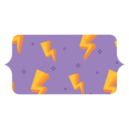 banner with lightning pattern over white background, colorful design. vector illustrationのイラスト素材