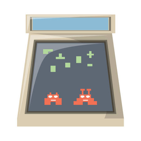 Arcade machine icon over white background, colorful design. Vector illustrationのイラスト素材