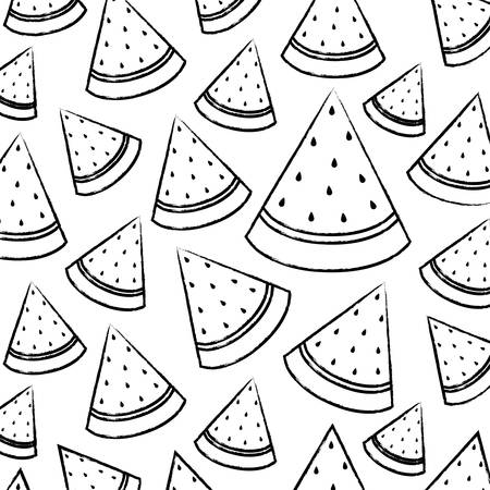 background of watermelon pattern, vector illustrationのイラスト素材