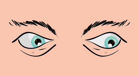 design of blue eyes of man  colorful design. vector illustrationのイラスト素材