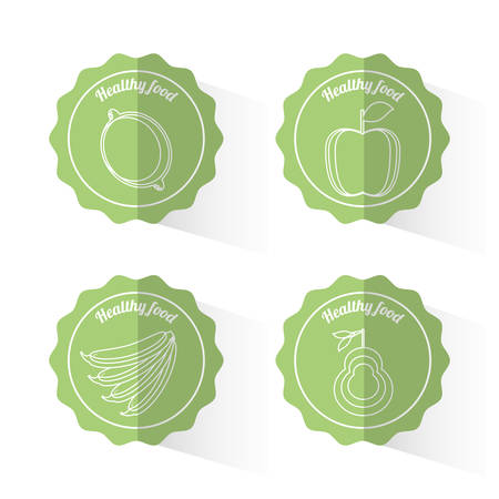 Set vegetables healthy food vector illustration designのイラスト素材