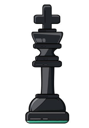 king chess piece over white background. vector illustrationのイラスト素材