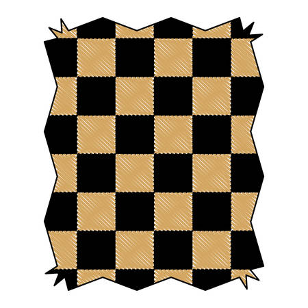 with chessboard pattern over white background, vector illustrationのイラスト素材