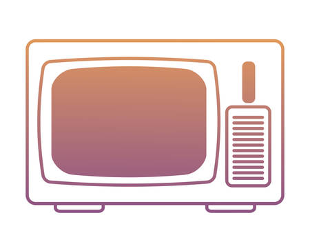 retro television icon over white background, vector illustrationのイラスト素材