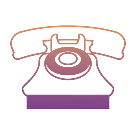 retro telephone icon over white background, vector illustrationのイラスト素材