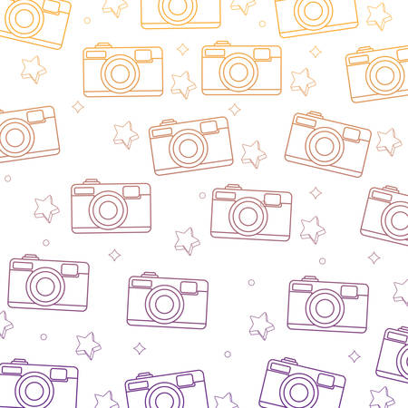 background of photographic cameras pattern, vector illustrationのイラスト素材