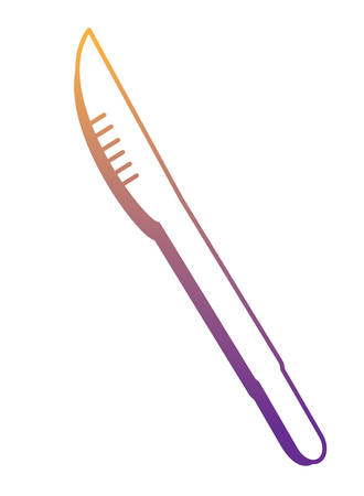 knife utensil icon over white background, vector illustrationのイラスト素材