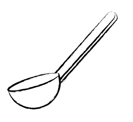 spoon utensil icon over white background, vector illustrationのイラスト素材