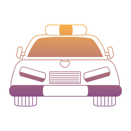 police car icon over white background, vector illustrationのイラスト素材