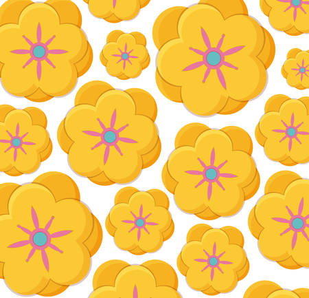 Beautiful floral background, colorful design. vector illustrationのイラスト素材