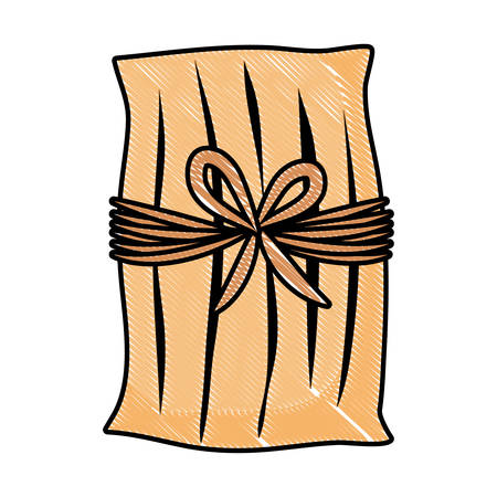 mexican tamales over white background, colorful design. vector illustrationのイラスト素材