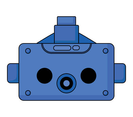 vr headset icon over white background, vector illustrationのイラスト素材