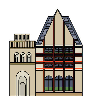 saint pierre cathedral icon over white background, colorful design. vector illustrationのイラスト素材
