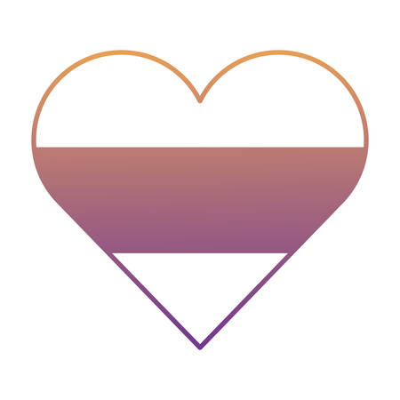 german flag in heart shape over white background, vector illustrationのイラスト素材