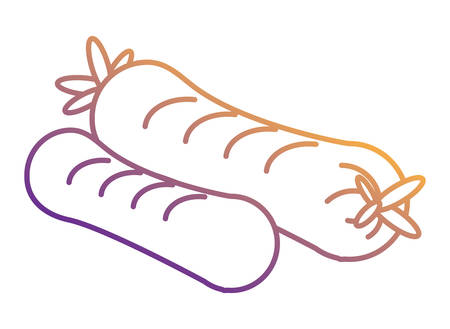 german sausages icon over white background, vector illustrationのイラスト素材