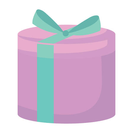 gift box icon over white background, colorful design. vector illustrationのイラスト素材
