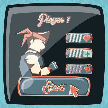 video game retro figthers vector illustration designのイラスト素材