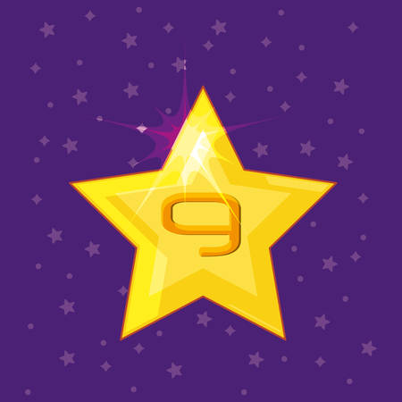 star icon over purple background, vector illustrationのイラスト素材