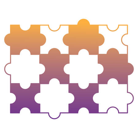 puzzle pieces icon over white background, vector illustrationのイラスト素材