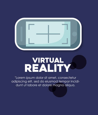 Infographic of Virtual reality design with smartphone icon over blue background, colorful design. vector illustrationのイラスト素材
