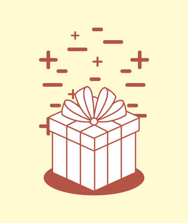 happy birthday postcard with gift box vector illustration designのイラスト素材