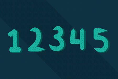 set numbers comic style vector illustration designのイラスト素材